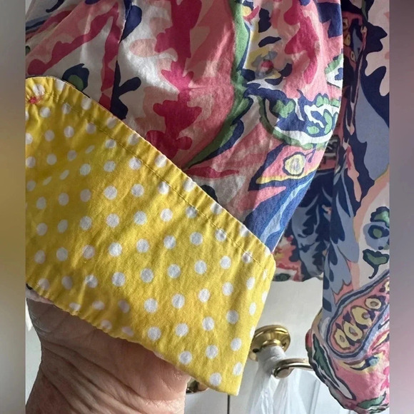 Talbots Womens Botanical Paisley Print Button Up top multicolored. Size 2XL - Picture 3 of 6